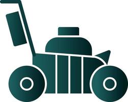 Lawn Mower Vector Icon Design