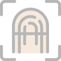 Fingerprint Scan Vector Icon Design