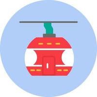 icono de vector de cabina de teleférico