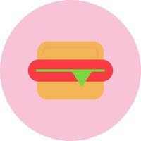 icono de vector de comida rápida de hamburguesa