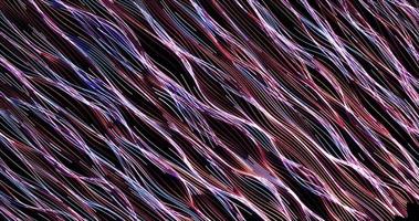 Abstract background of blue and purple diagonal moving small neon bright stripes of particles in the form of waves with a glow effect. Screensaver beautiful video animation in high resolution 4k