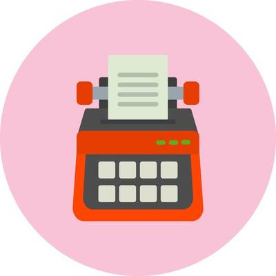 Typewriter Vector Icon