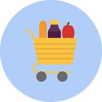 Grocery Cart Vector Icon