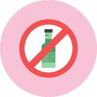 No Alcohol Vector Icon