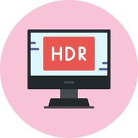 icono de vector hdr