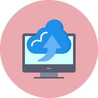 icono de vector de computación en la nube