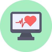 Heartbeat monitoring Vector Icon