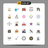 25 Creative Icons Modern Signs and Symbols of outdoor decoration energy celebration audio Editable Vector Design Elements