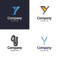 Letter Y Big Logo Pack Design Creative Modern logos design for your business vector