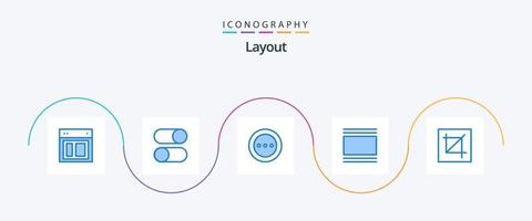 Layout Blue 5 Icon Pack Including layout. cover. radio. radio. loading vector