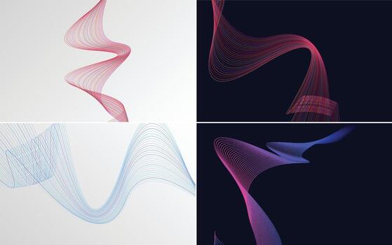 modern wave curve abstract presentation background Pack vector