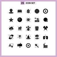 Stock Vector Icon Pack of 25 Line Signs and Symbols for creative ux bell ui essential Editable Vector Design Elements