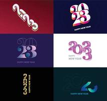 Big Set of 2023 Happy New Year logo text design 2023 number design template vector