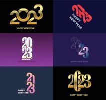 Big Set of 2023 Happy New Year logo text design 2023 number design template vector