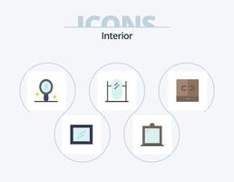 paquete de iconos planos interiores 5 diseño de iconos. . interior. . mueble vector