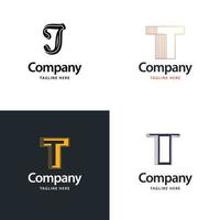 Letter T Big Logo Pack Design Creative Modern logos design for your business vector