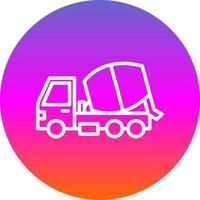 Mixer Truck Vector Icon Design