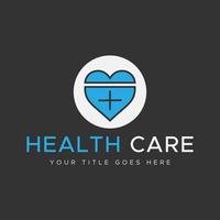 Healthcare Logo. Blue and white color minimal logo design.Abstract logo. vector