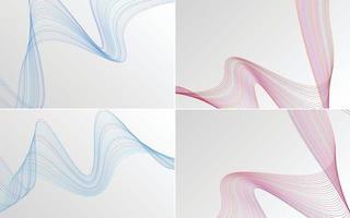 modern wave curve abstract presentation background Pack vector