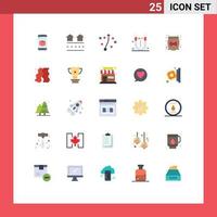 Universal Icon Symbols Group of 25 Modern Flat Colors of candy science residences physics attraction Editable Vector Design Elements