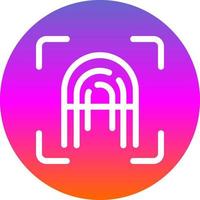 Fingerprint Scan Vector Icon Design