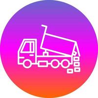 Dumper Truck Vector Icon Design