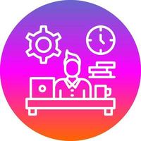 diseño de icono de vector adicto al trabajo