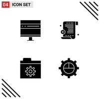 Stock Vector Icon Pack of Line Signs and Symbols for browser folder development prescription finance Editable Vector Design Elements