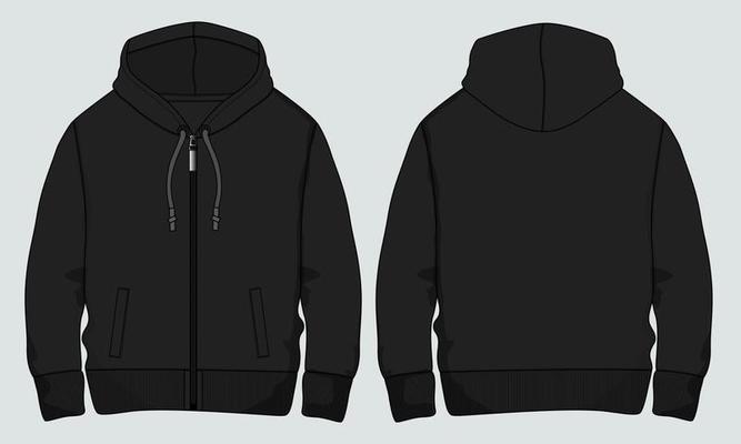 Black Hoodie Template Vector Art, Icons, and Graphics for Free Download