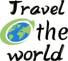 Hand Drawn Travel Around The World Phrase Vector Design