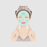 Facial mask vector design beautiful woman