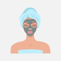Facial mask vector design beautiful woman
