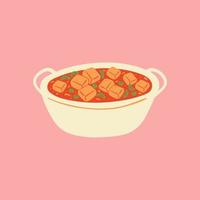 Food plate traditional dish vector design