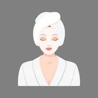 Facial mask vector design beautiful woman