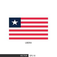 Liberia square flag on white background and specify is vector eps10.