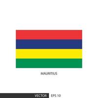 Mauritius square flag on white background and specify is vector eps10.