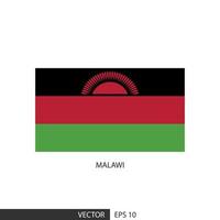 bandera cuadrada de malawi sobre fondo blanco y especificar es vector eps10.