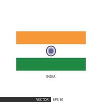 India square flag on white background and specify is vector eps10.