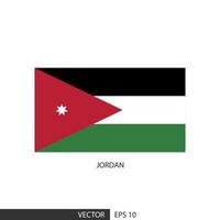 Jordania bandera cuadrada sobre fondo blanco y especificar es vector eps10.