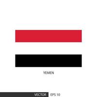 Yemen square flag on white background and specify is vector eps10.