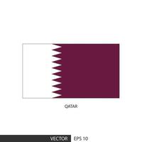 Qatar square flag on white background and specify is vector eps10.