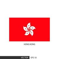 Hong Kong square flag on white background and specify is vector eps10.