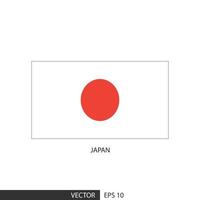 bandera cuadrada de japón sobre fondo blanco y especificar es vector eps10.