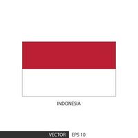 bandera cuadrada de indonesia sobre fondo blanco y especificar es vector eps10.
