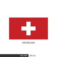 bandera cuadrada suiza sobre fondo blanco y especificar es vector eps10.