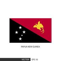 Papua New Guinea square flag on white background and specify is vector eps10.