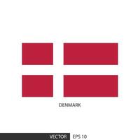 Dinamarca bandera cuadrada sobre fondo blanco y especificar es vector eps10.