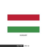 Hangary square flag on white background and specify is vector eps10.