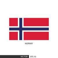 Norway square flag on white background and specify is vector eps10.