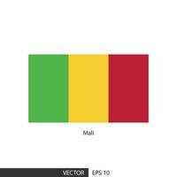 Mali square flag on white background and specify is vector eps10.